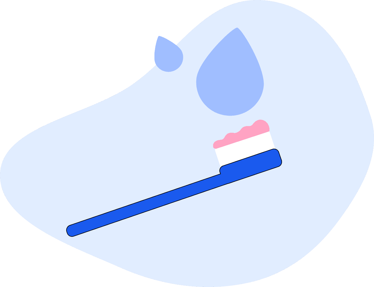 Toothbrush with running water